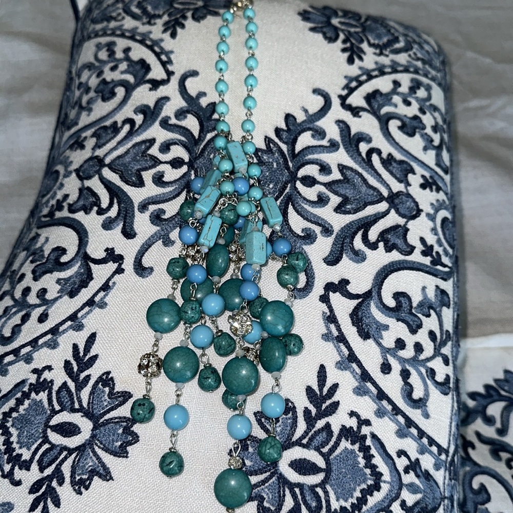 Chicos turquoise colored statement necklace adjustable very beautiful piece - Picture 13 of 16
